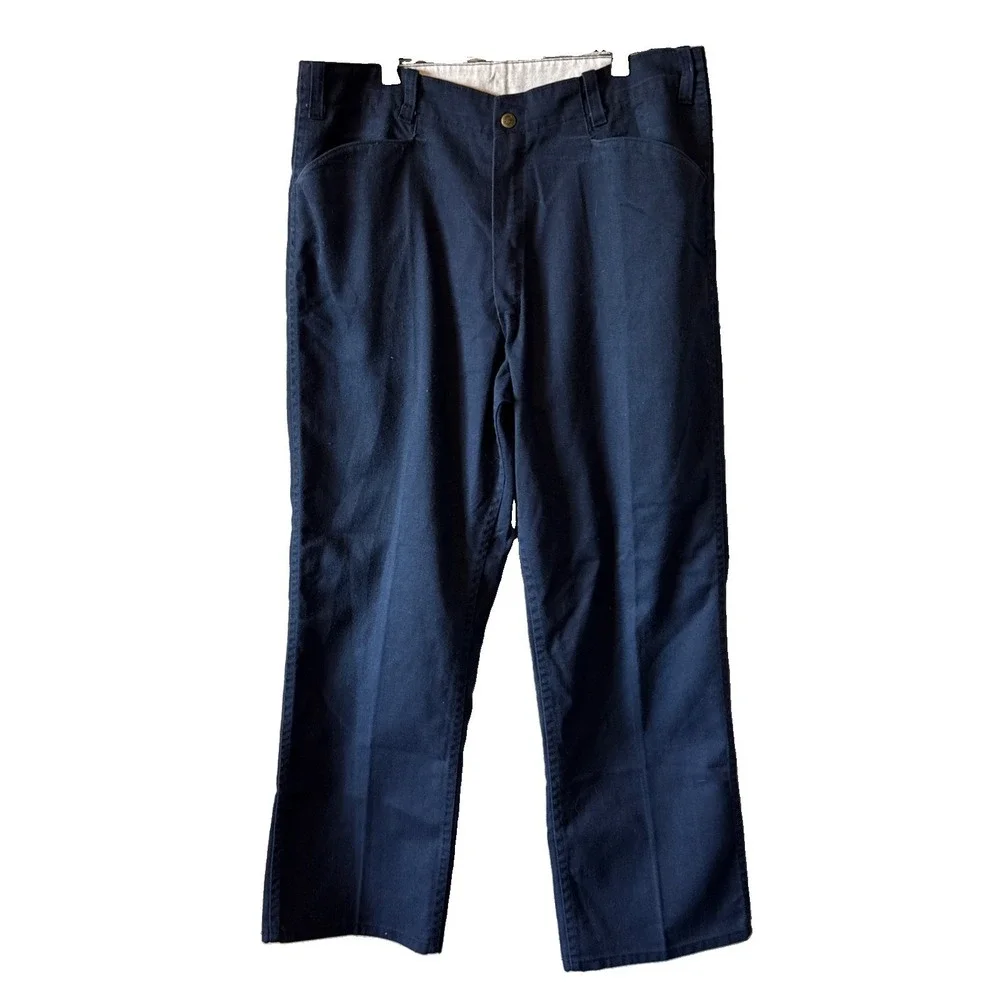 Ben Davis VTG Men's Blue Canvas Workwear Wide Leg Twill Wide Leg Pants Size 36